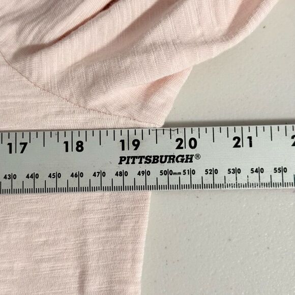 Chicos Zenergy Soft Embroidered Applie T-Shirt Womens 1 (8/10) Pink Cottagecore‎ - Picture 7 of 8